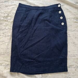 Y2K Ralph Lauren Linen pinstripe skirt
